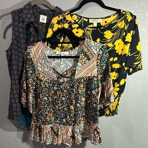 Womens three blouse bundle. Micheal Kors, Cabi and BCBG